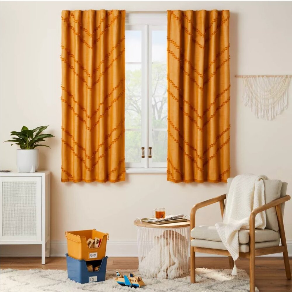 TWO panels 63" blackout curtains - new without packaging